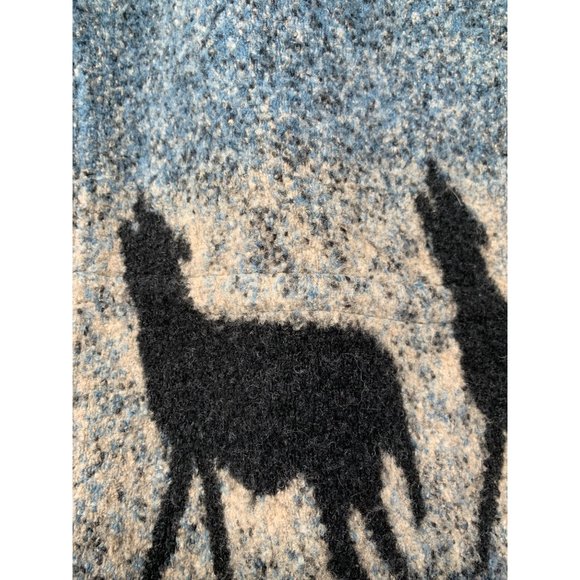 Bear Ridge Outfitters Woman M Zip Cardigan Wolfs Blue Gray Wool Blend USA Wester - Picture 4 of 9